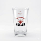 Das Frankfurter Brauunion FXXXXFXXXXR Glas 0,2 ist ein klares Duralex-Glas mit einer 200-ml-Marke, einem rot-schwarzen Adler-Emblem, dem Schriftzug "HELLES" und einem X darüber sowie Zertifizierungssymbolen in der Nähe des Randes, alles auf weißem Hintergrund.